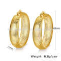 Gold big circle mesh earrings,big round gold mesh stud earrings